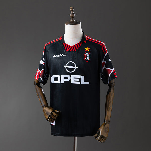 AC Milan Jersey 1997-98 Third Black Retro Football Kit