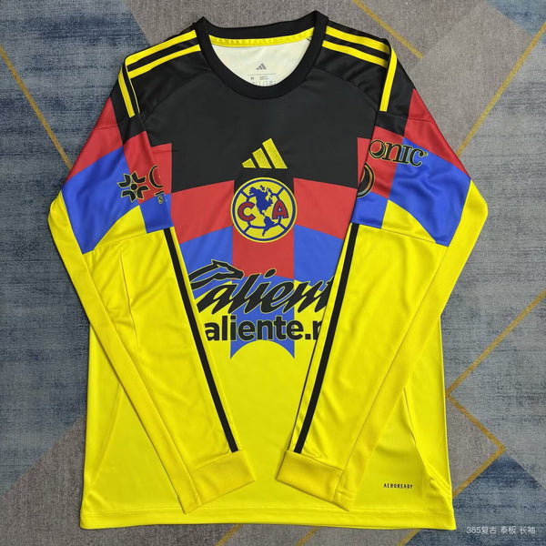 Club America Jersey 25/26 Home Long Sleeves Football Kit Soccer Jersey