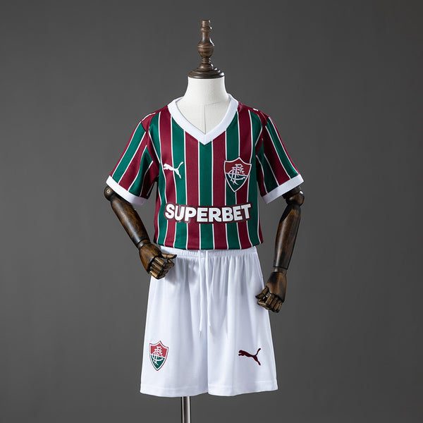 Kids Fluminense Home Jersey 2026-2027 Football Kit Soccer Shirt