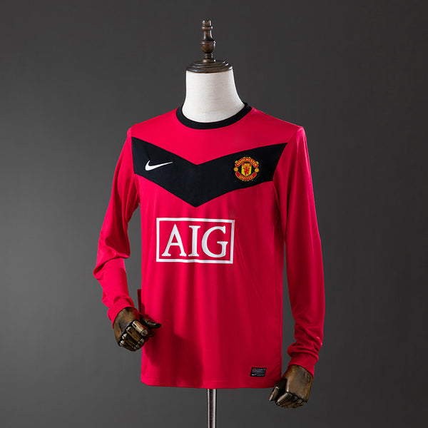 Man United Jersey 2009-10 Home Retro Kit Long Sleeves