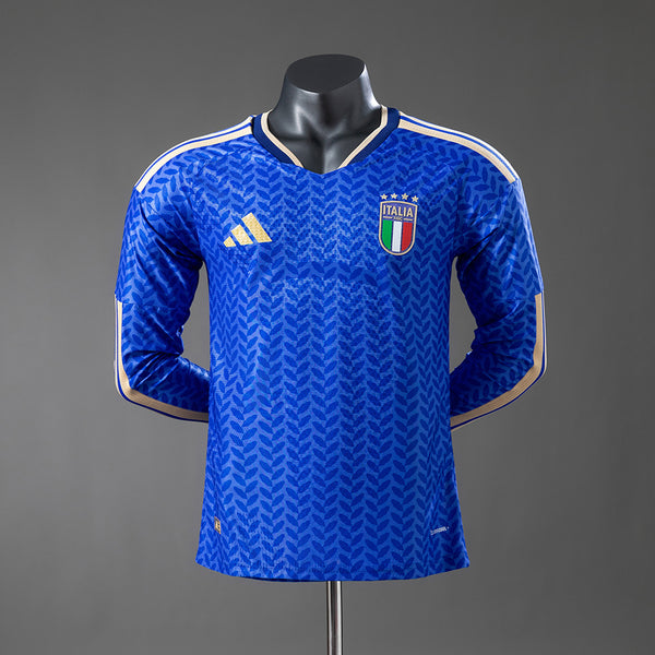 Player Version Italy Home Jersey 2026 World Cup Long Sleeves Football Kit Soccer Shirt