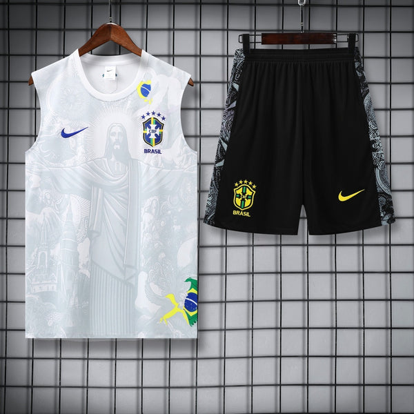 Brazil Vest Set Training Tracksuits 25/26 Football Kit Soccer Jersey