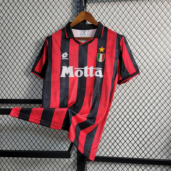 AC Milan Jersey 93/94 history retro Football kit Custom Name 1993 1994 Soccer Sport Shirt