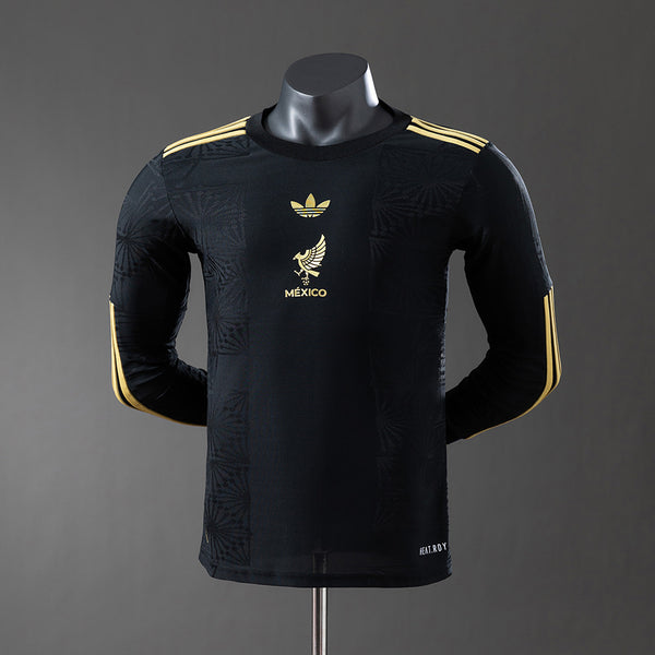 Mexico Jersey 25/26 Black Kit Player Version Long Sleeves