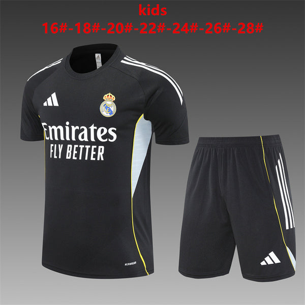 Kids Real Madrid Training Tracksuits 25/26 Football Kit Soccer Jersey