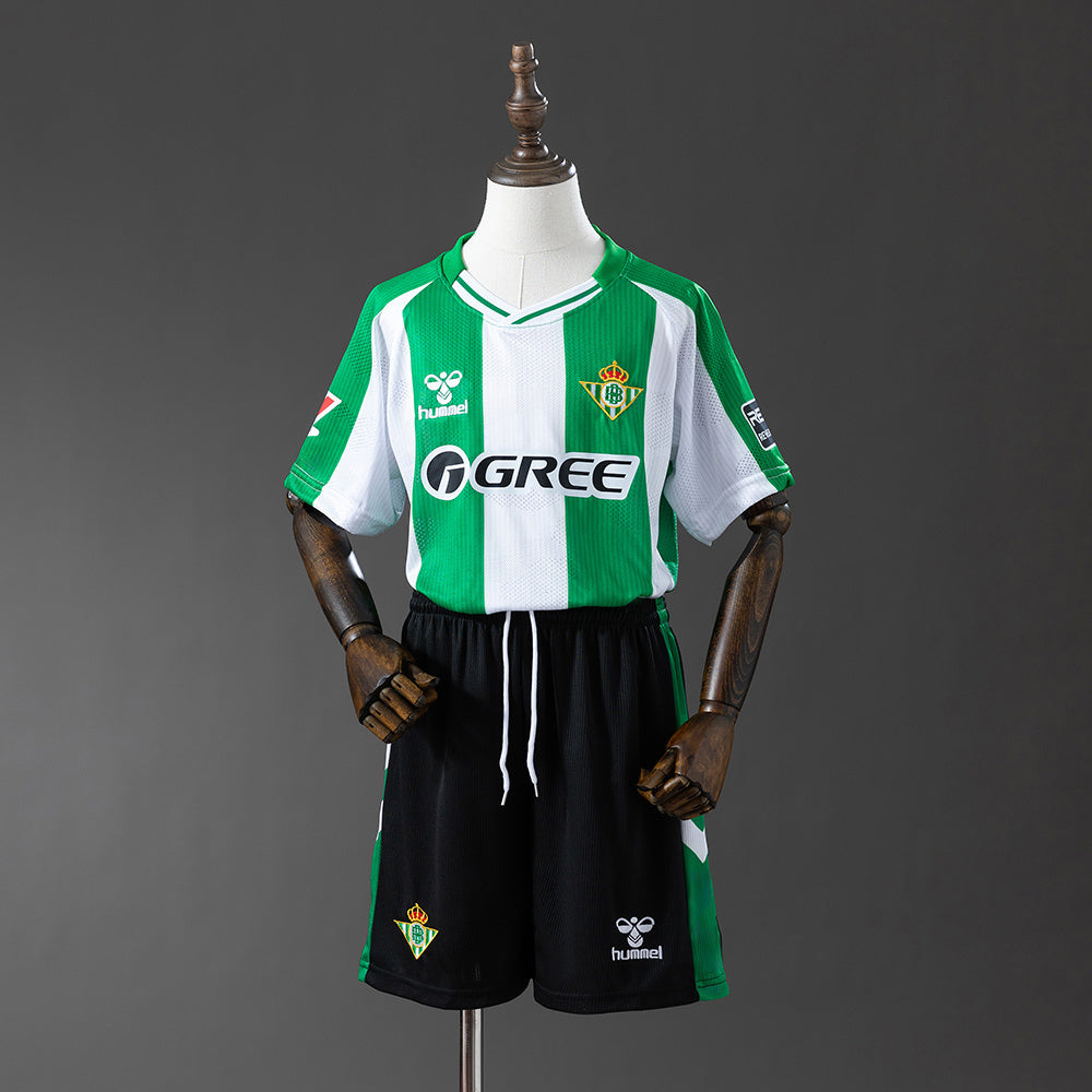 Kids Real Betis Jersey 25/26 Home Football Kit