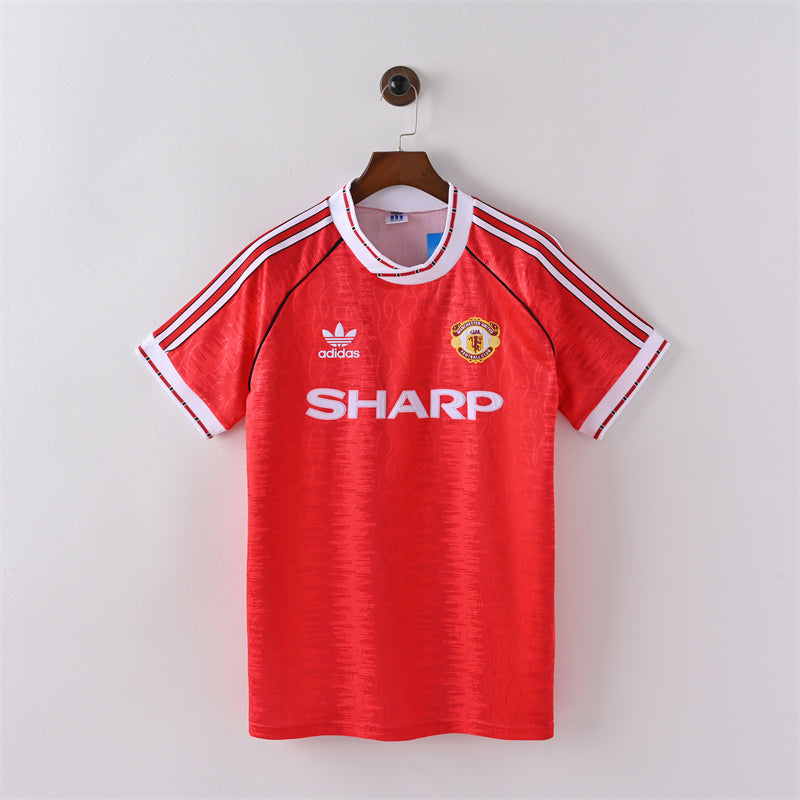 Retro Man United Jersey 1991-92 Home Football Kit Soccer Jersey