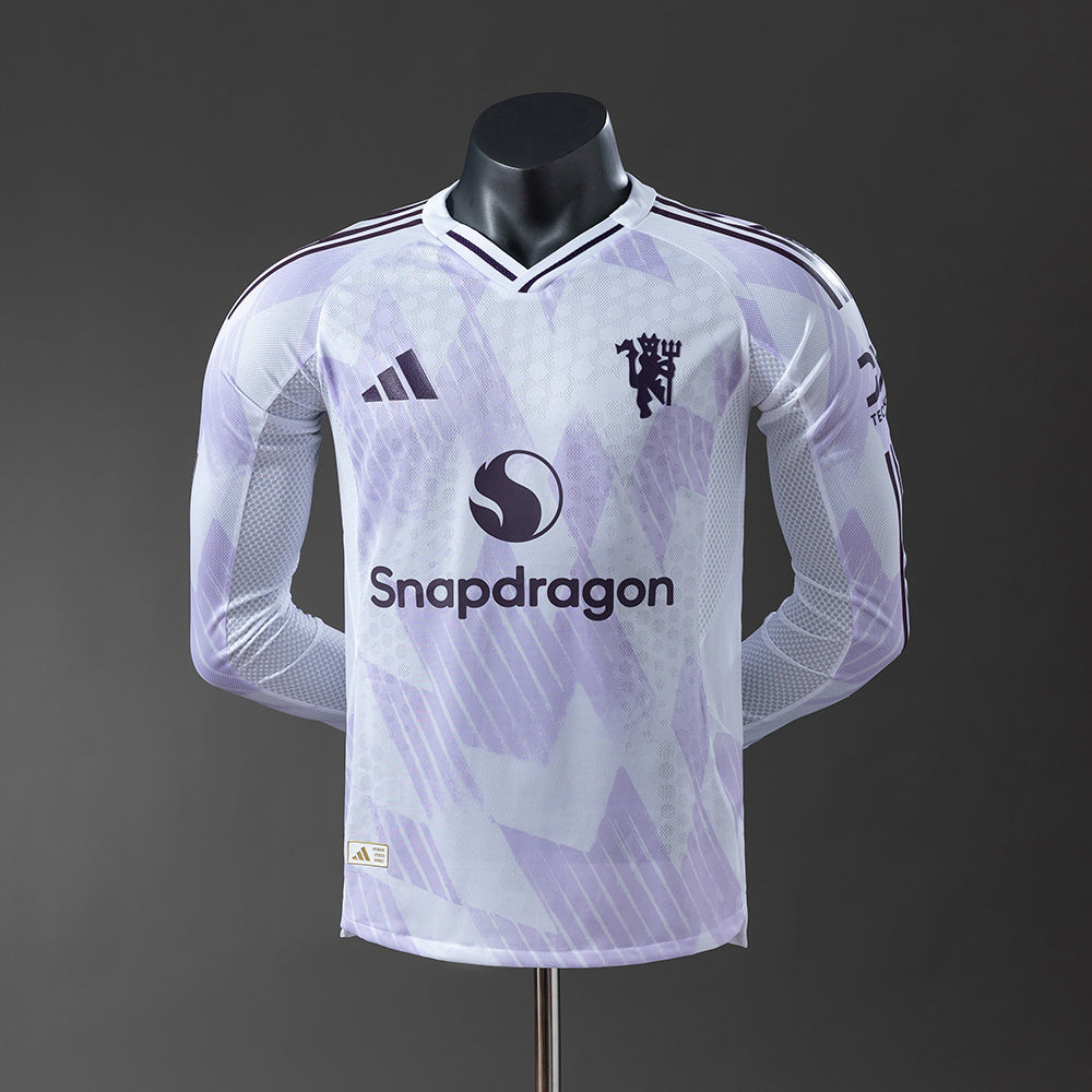 Man United Jersey 25/26 Away Long Sleeves Football Kit Player Version