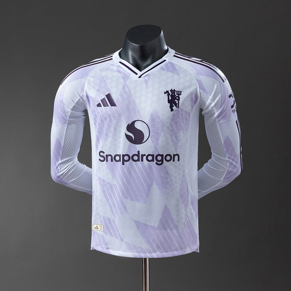 Man United Jersey 25/26 Away Long Sleeves Football Kit Player Version