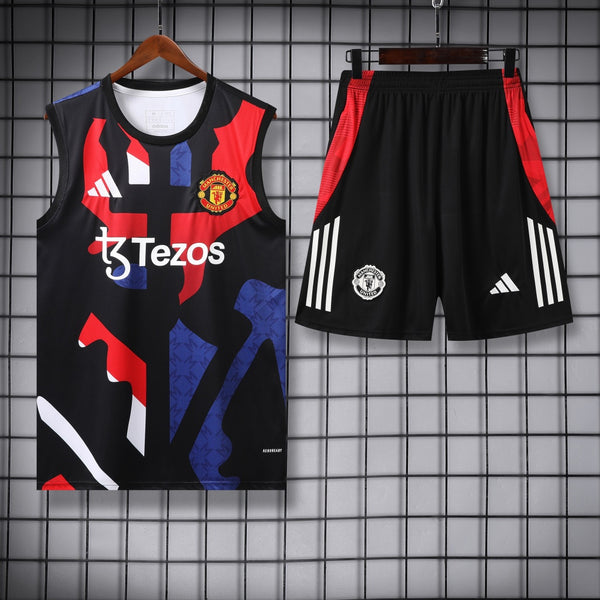 Man United Vest Set Training Tracksuits 25/26 Football Kit Soccer Jersey