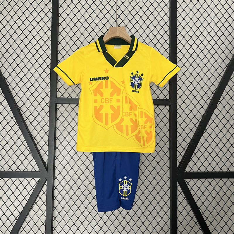 Retro Kids Brazil Home Jersey 93/94