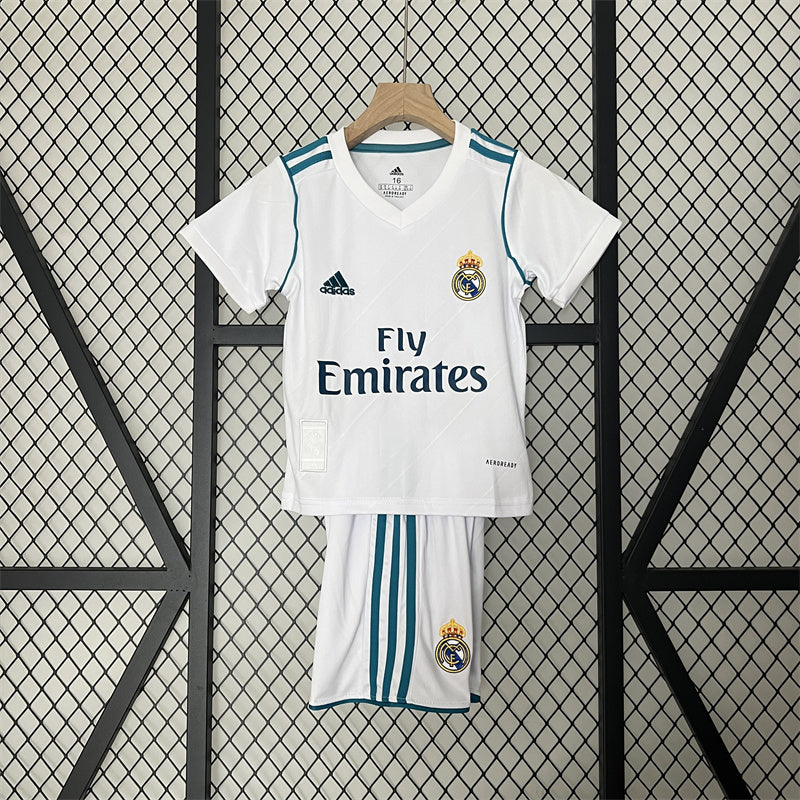 Retro Kids Real Madrid Home Jersey 17/18