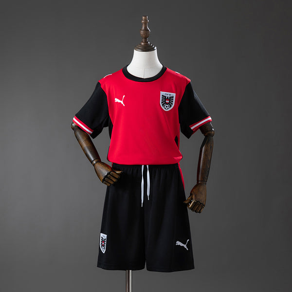 Kids Austria Home Jersey 2026 World Cup Football Kit Soccer Shirt