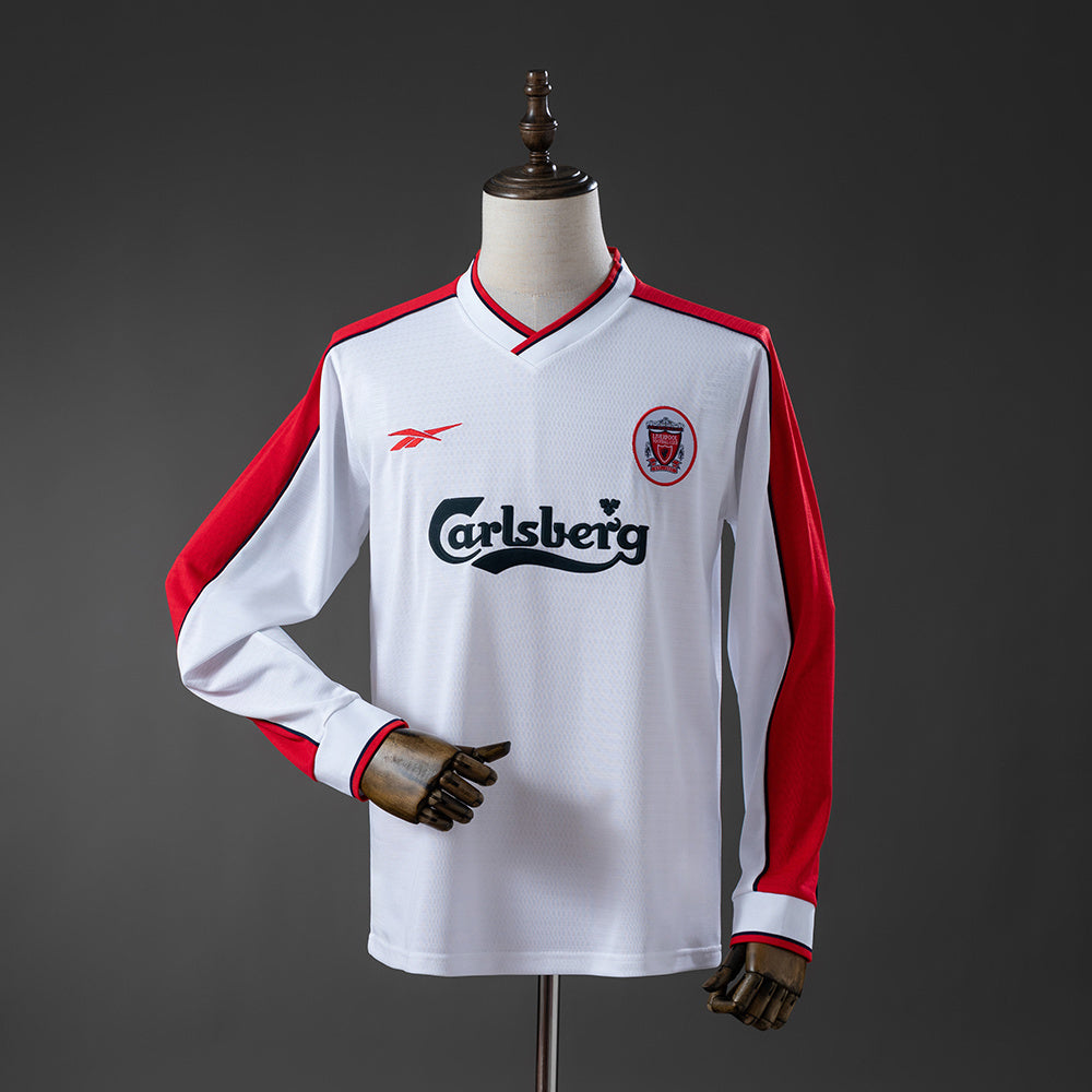 Liver Away Jersey 1998-99 Long Sleeves Retro Football Kit Soccer Shirt