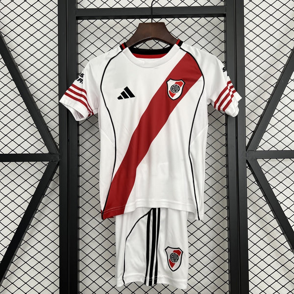 Kids River Plate Jersey 25/26 Home Football Kit Soccer Jersey