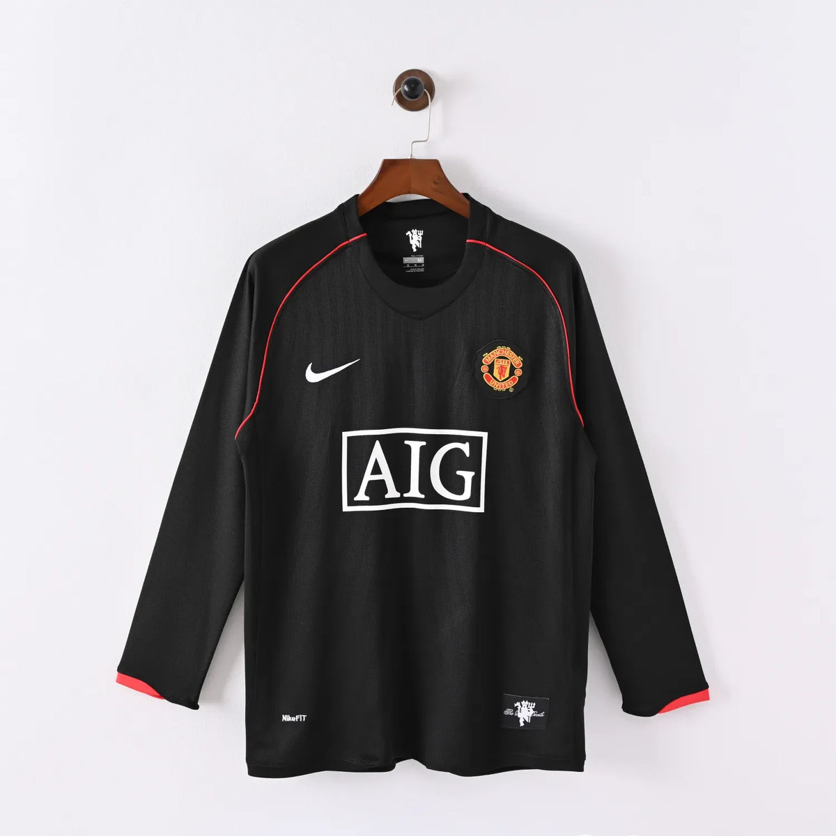 Manchester United Jersey Away Kit 2007/08 Retro Long Sleeves Football Team Soccer Shirt