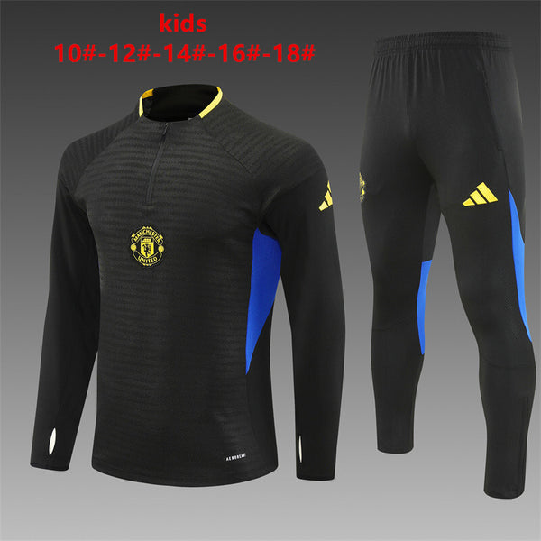 Kids Man United Training Tracksuits 25/26 Football Kit Soccer Jersey
