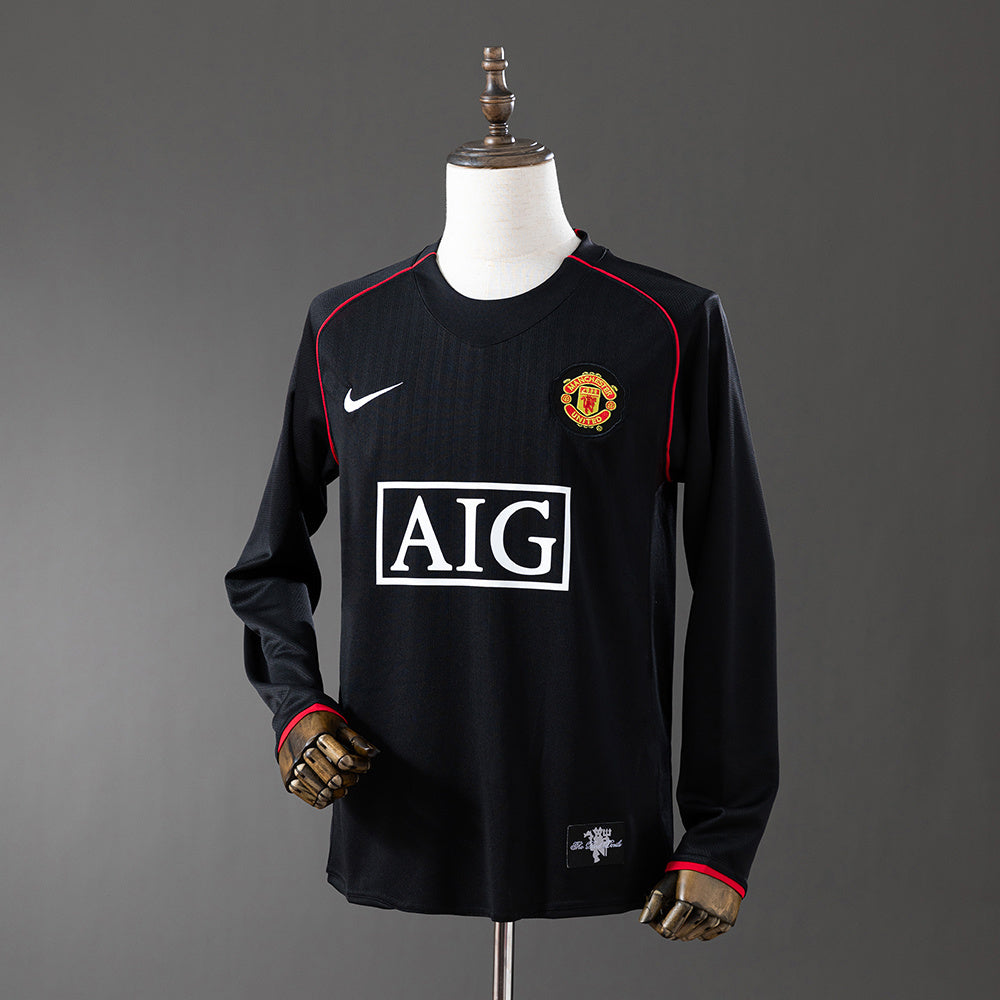 Man United Jersey 2007/08 Away Retro Kit Long Sleeve