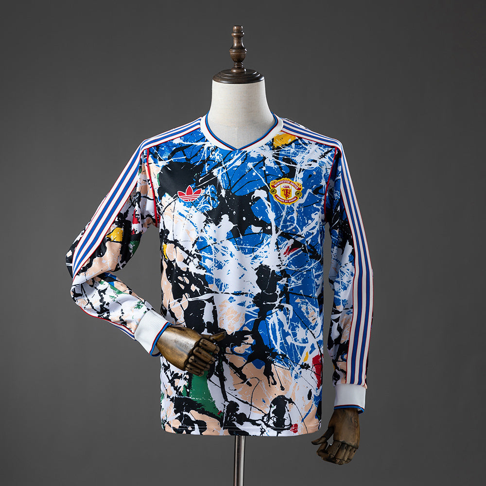Man United Originals Stone Roses Jersey 2026-2027 Long Sleeves Football Kit Soccer Shirt