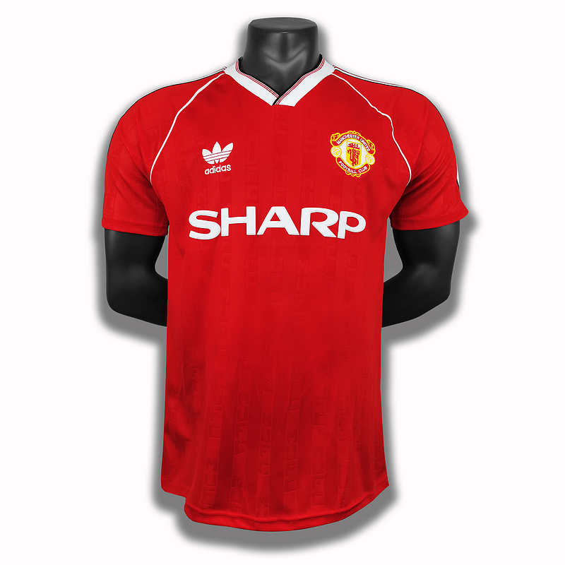 Man United Retro Jersey 1988 Home Football Jersey Soccer Shirt