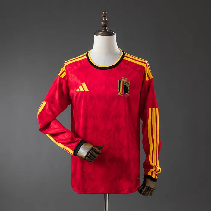 Belgium Home Jersey 2026 World Cup Long Sleeves Football Kit Soccer Shirt PalmSportss