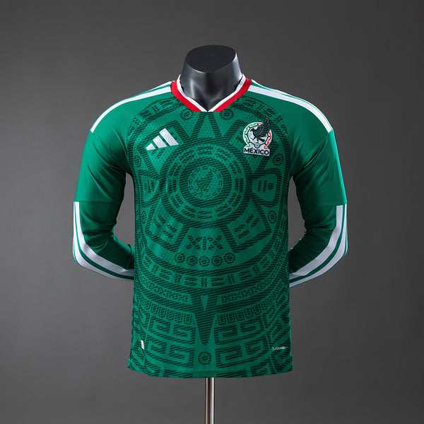 Player Version Mexico Home Jersey 2026 World Cup Football Kit Long Sleeves