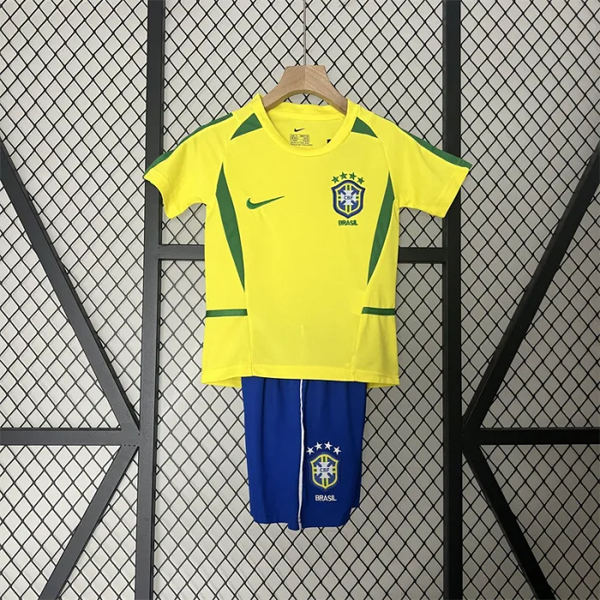 Retro Kids Brazil Home Jersey 2002