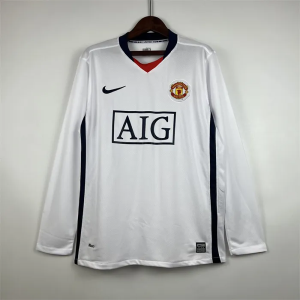 Manchester United Jersey Away Kit 2007/08 Retro Long Sleeves Football Team Soccer Shirt