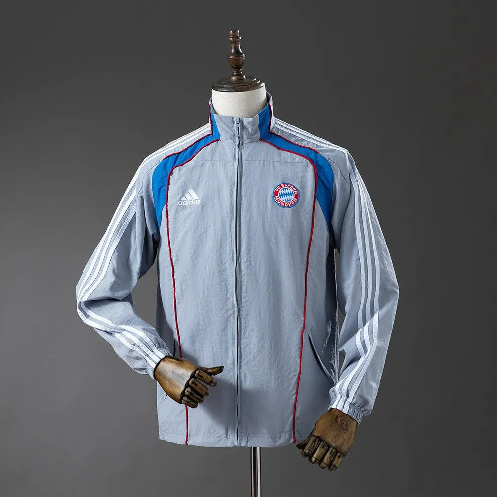 Bayern Munich Windbreaker 2025/26 Grey Football Kit - PalmSportss