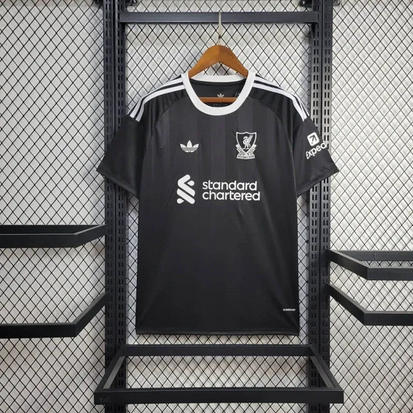 liverpool goalkeeper jersey 25/26 black football kit soccer jersey