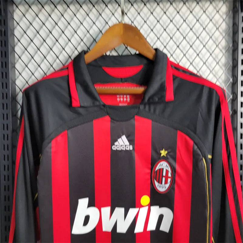 AC Milan Jersey Home Kit 2006 2007 Retro Long Sleeves