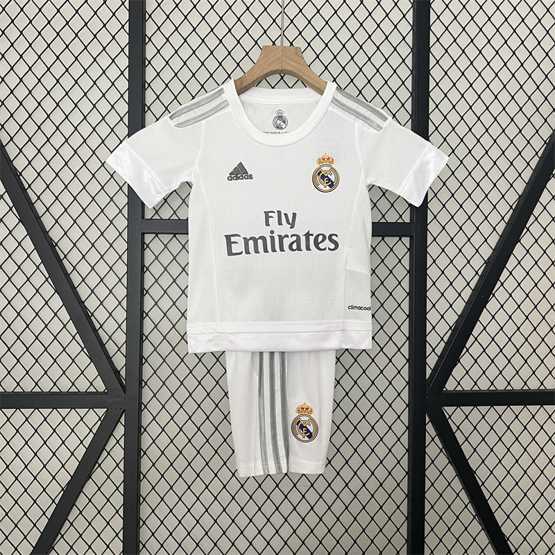 Retro Kids Real Madrid Home Jersey 15/16