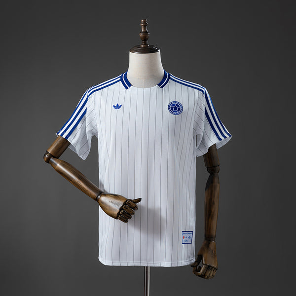 Colombia Terrace Icons T-Shirt White 2026 World Cup Football Kit Soccer Jersey