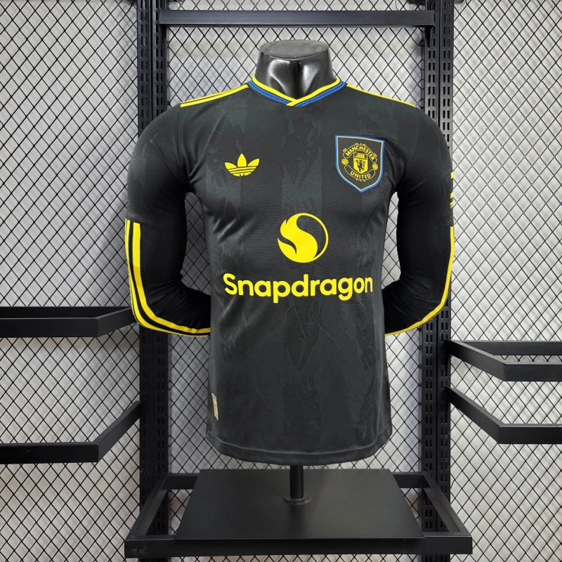 Player Version Man United Jersey 25/26 Third Long Sleeves Football Kit Soccer Jersey