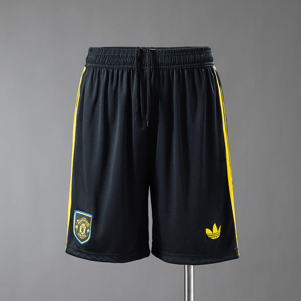 Man United Third Shorts 25/26 Black Football Kit Soccer Shorts