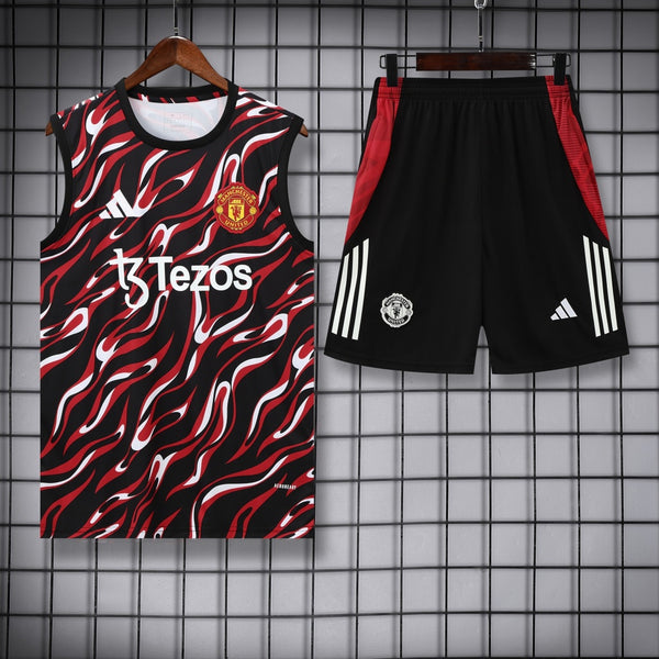 Man United Vest Set Training Tracksuits 25/26 Football Kit Soccer Jersey