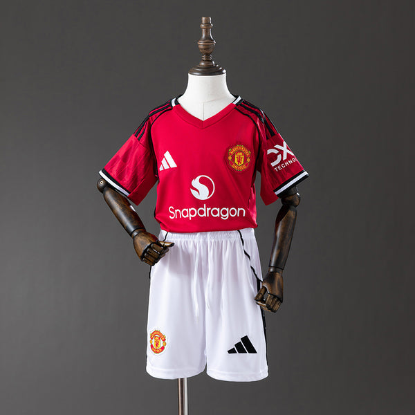 Kids Man United Jersey 25/26 Home Football Kit