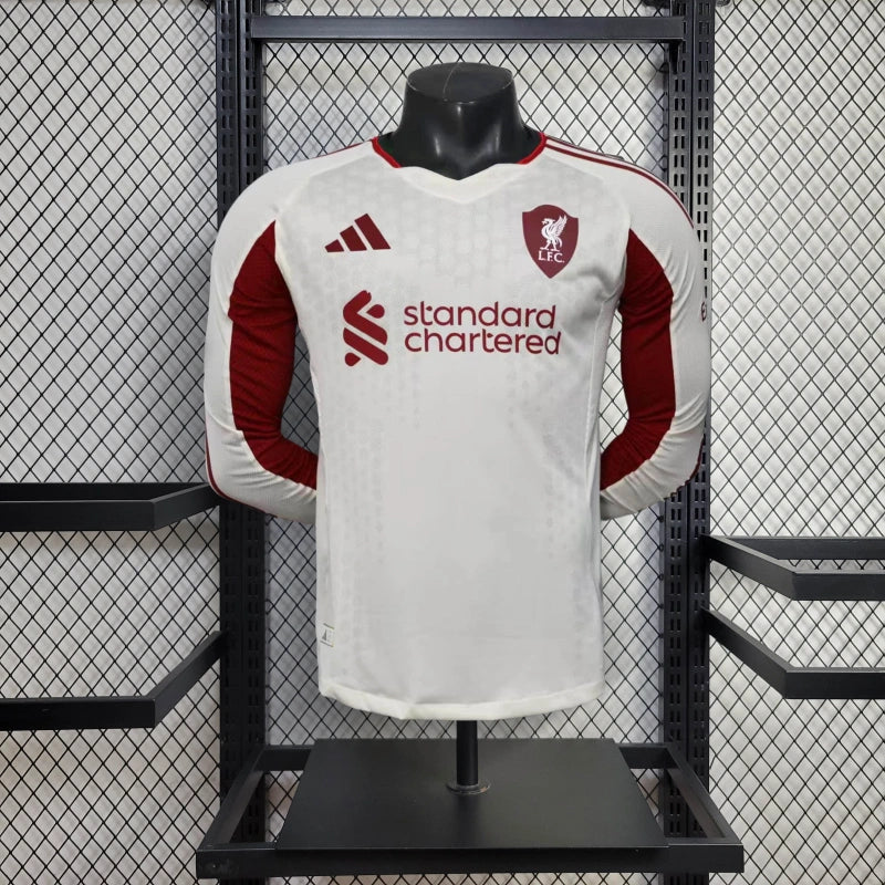 Player Version Liver Jersey 25/26 Away Long Sleeves Football Kit Soccer Jersey