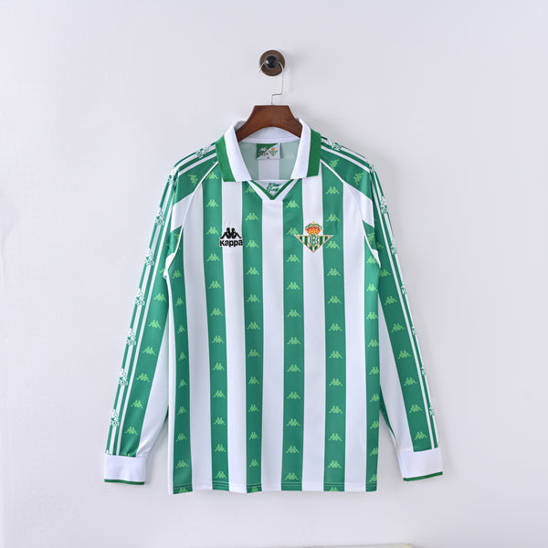 Retro Real Betis Home Jersey 1996/97 Long Sleeves Football Kit Soccer Jersey