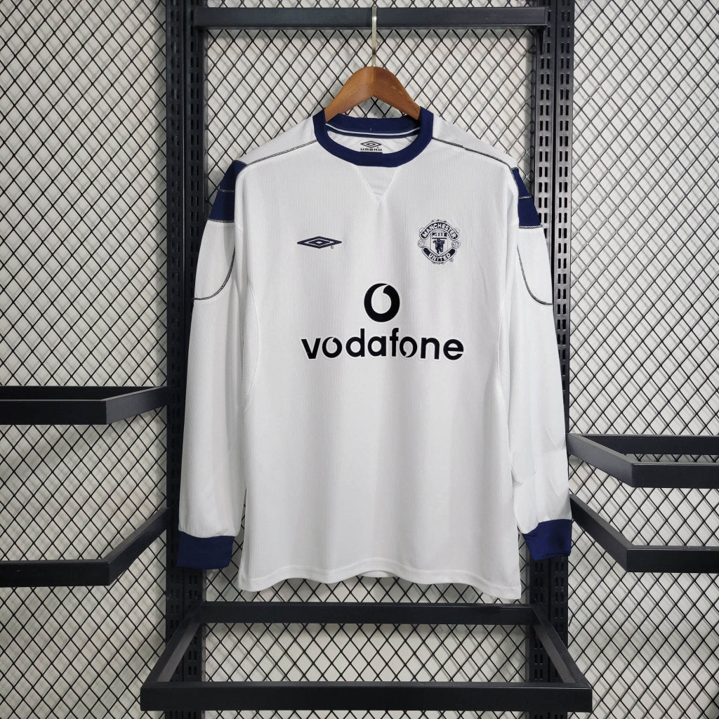 Man United Jersey Away Kit 99/00 Retro Long Sleeves Football Team Soccer Shirt