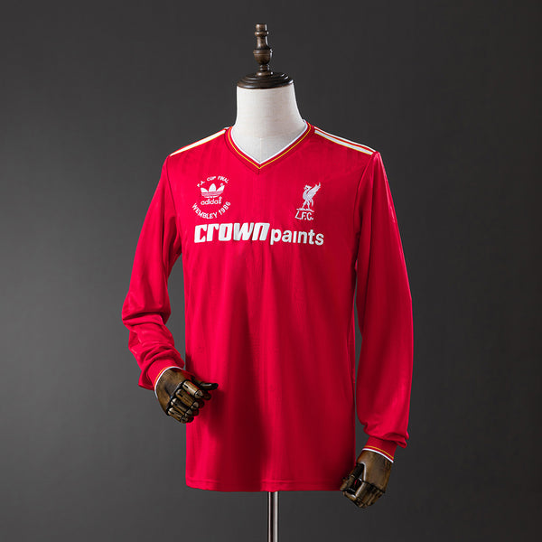Liver Jersey 1986-87 Home Retro Football Kit Long Sleeves