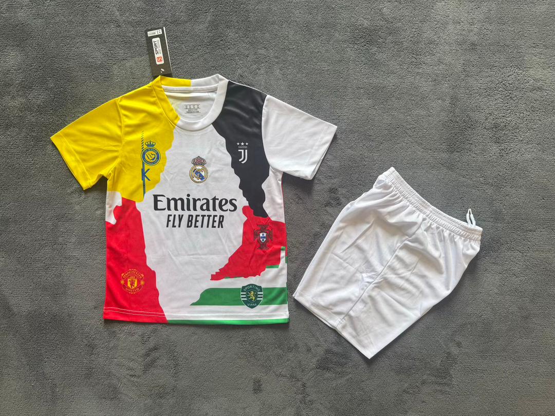 Kids Ronaldo Jersey 25/26 All Team Football Kit - PalmSportss