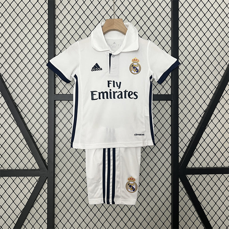 Retro Kids Real Madrid Home Jersey 16/17