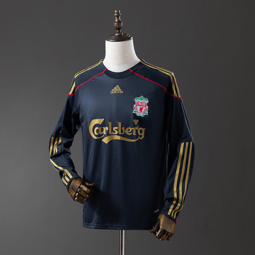 Liver Jersey 2009-10 Away Retro Football Kit Long Sleeves