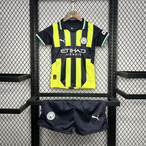 Kids Manchester City Away Jersey 24/25 Football Kit