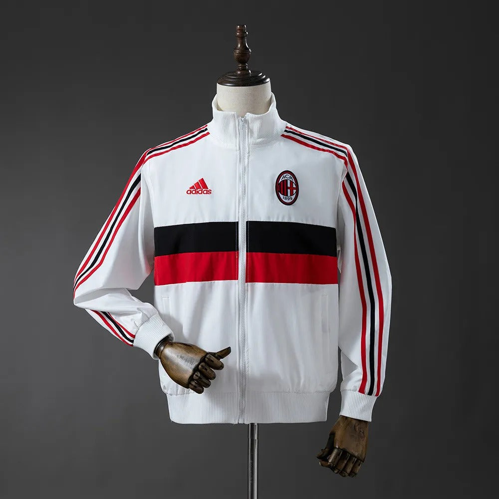 AC Milan Windbreaker 2025/26 White Football Kit - PalmSportss