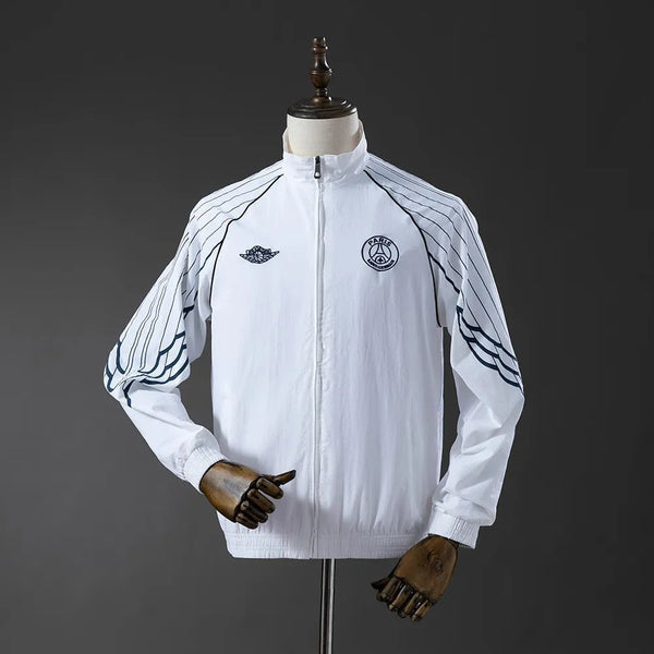 PSG Windbreaker 2025/26 White Football Kit - PalmSportss