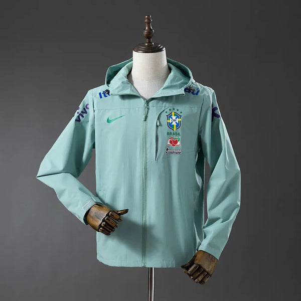 Brazil Windbreaker 2025/26 Green Football Kit - PalmSportss